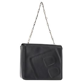 BALLY Borsa a Spalla con Catena Pelle Nera Auth BA6843