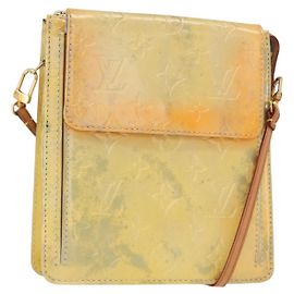 LOUIS VUITTON Monogram Vernis Motto Accessory Pouch Gris M91030 LV Auth 155682
