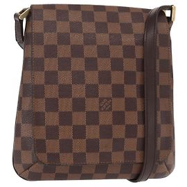 LOUIS VUITTON Damier Ebene Musette Salsa Short Shoulder Bag N51260 Auth BA8574