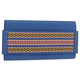 Hermès HERMES Portafoglio Lungo Sangrecaval in Pelle Blu Auth 156370M