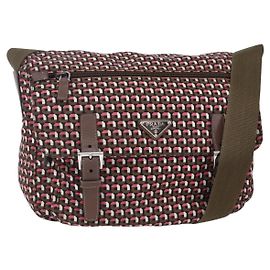 PRADA Shoulder Bag Nylon Pink Silver Auth ep11911