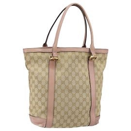 Borsa Tote Miss GG in tela GG di GUCCI Beige Oro 342591 Auth 150041