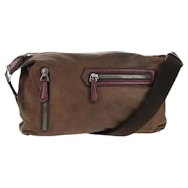 Borsa a Spalla Berluti in Pelle Marrone Argento Autentica bs29899