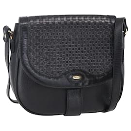 BALLY Borsa a Spalla in Pelle Nera e Oro Auth 153489 - Bally