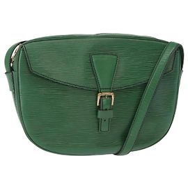 LOUIS VUITTON Bolso de Hombro Epi Jeune Fille MM Verde M52154 LV Auth 153917