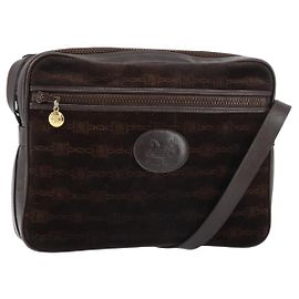 Céline CELINE Schultertasche aus Leder Wildleder Braun Gold Auth ep12279