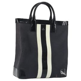 Bolsa de mão GUCCI em lona preta e prata 002 1121 1669 Auth 151479