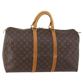 LOUIS VUITTON Monogram Keepall 50 Boston Bag M41426 LV Auth 152322