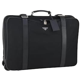 PRADA Trunk Nylon Nero Argento Auth am9650 - Prada