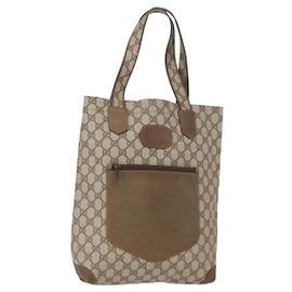 Gucci Borsa Tote GG Supreme in PVC beige 002 103 1301 Auth 154413