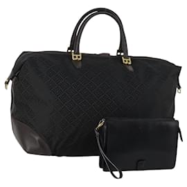 BALLY Borsa Boston Pelle Nylon 2 Set Nera Auth bs30850 - Bally