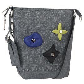 LOUIS VUITTON Borsa Hobo Cruiser PM Taurillon Climbing Grigia M20875 Auth 151374SM