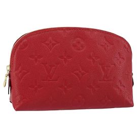 LOUIS VUITTON Pochette PM Monogram Empreinte Rossa M69414 Auth 154301V