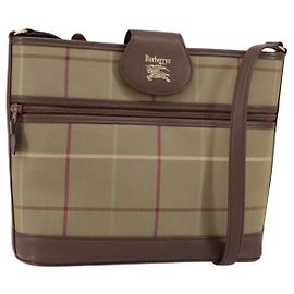 Autre Marque Borsa a Spalla Burberrys Nova Check in Tela Beige Oro Auth ka353