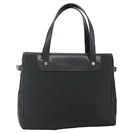 Céline Borsa a mano in tela Macadam C di CELINE Nero Argento Auth gh998