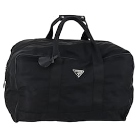 Borsa Boston PRADA in nylon nero argento autentica 143769