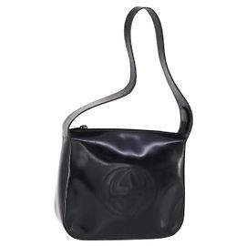 Borsa a Spalla GUCCI Smalto Nero Auth ep12128