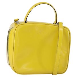 Borsa a Mano GUCCI Bamboo Smalto 2 vie Oro Giallo 000 270 0323 Auth ar13838
