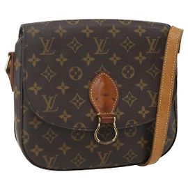 LOUIS VUITTON Monogram Saint Cloud GM Schultertasche M51242 LV Auth ka402