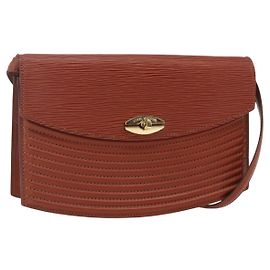 LOUIS VUITTON Borsa a Spalla Epi Prebourg Marrone M52563 LV Auth 157057