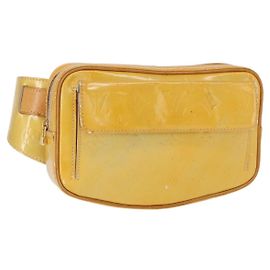 LOUIS VUITTON Marsupio Monogram Vernis Fulton Grigio M91041 LV Auth 157185