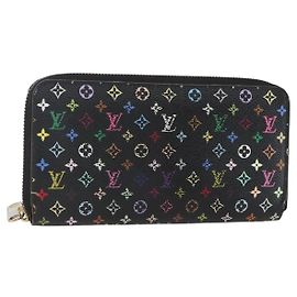 Zippy Geldbörse Monogram Multicolor LOUIS VUITTON Schwarz M60243 Auth 157617