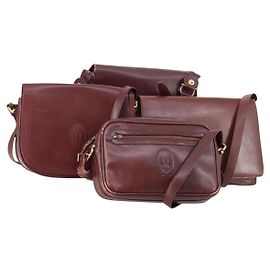 CARTIER Must Line Shoulder Bag Leather 4 Set Bordeaux Auth ki6207