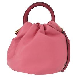 Borsa a mano LOEWE Bounce in pelle 2 in 1 Rosa Oro Auth 156019