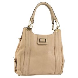 Chloé Sac Tote en Cuir Beige Doré Auth bs31516