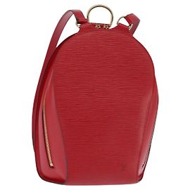 LOUIS VUITTON Zaino Epi Mabillon Rosso Castigliano M52237 LV Auth 143945