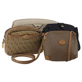 Gucci Borsa a Spalla Micro GG Supreme in Tela e Pelle 4Set Nero Beige Auth gh1007