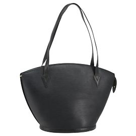 LOUIS VUITTON Borsa da Shopping Epi Saint Jacques Nera M52262 LV Auth 143543
