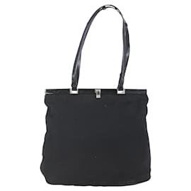 Borsa Tote PRADA in nylon e pelle nera argento autentica bs29882 - Prada