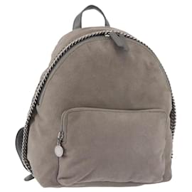 Zaino Falabella Chain Stella McCartney in suede grigio argento 410905 Auth am9135 - Autre Marque