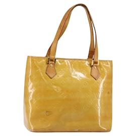 LOUIS VUITTON Borsa a Mano Monogram Vernis Houston Beige M91004 LV Auth BA6986