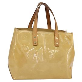 LOUIS VUITTON Borsa a Mano Monogram Vernis Reade PM Beige M91334 LV Auth BA7438