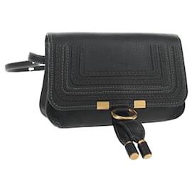 Borsa a vita in pelle nera e oro Chloe Mercy Auth BA7541 - Chloé