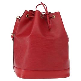 LOUIS VUITTON Borsa a Spalla Epi Noe Rossa M44007 LV Auth 149398