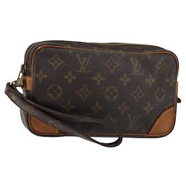 LOUIS VUITTON Clutch Marly Dragonne PM Monogram M51827 LV Auth gh1256