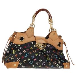 LOUIS VUITTON Borsa Tote Ursula Monogram Multicolore Nera M40124 LV Auth ka367AV