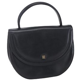 Borsa a mano GIVENCHY in pelle nera e oro Auth bs30417