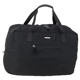 Borsa Boston GUCCI in nylon nero argento 012 0389 Auth bs29901