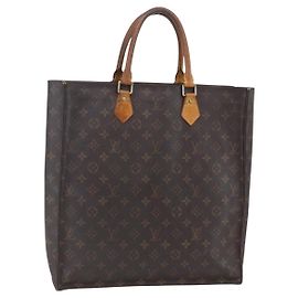 LOUIS VUITTON Monogram Sac Plat Handtasche M51140 LV Auth BA7186