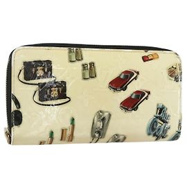 LOUIS VUITTON Monogram Vernis Nicolas Ghesquière Zippy Geldbörse M50370 Auth 143037