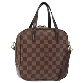 LOUIS VUITTON Sac à main Spontini Damier Ebene SPO 2way M47500 LV Auth 155011