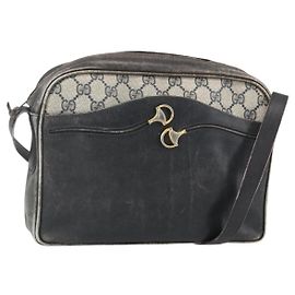 Gucci Borsa a Spalla GG Supreme in PVC Blu Auth 151552