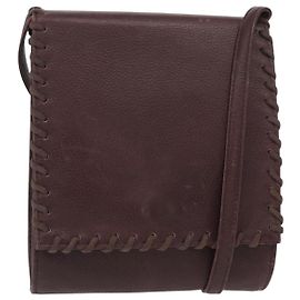 Saint Laurent Borsa a Spalla in Pelle Viola Oro Auth ka546