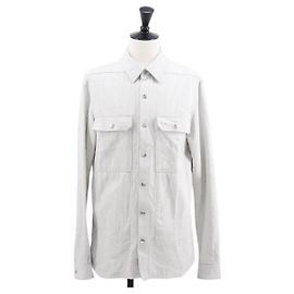 Camisa Rick Owens SS 25 de algodón 41 gris Auth ym066M