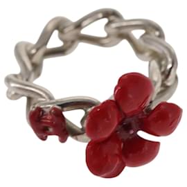 CHANEL Ring Metall Silber CC Auth bs31037 - Chanel