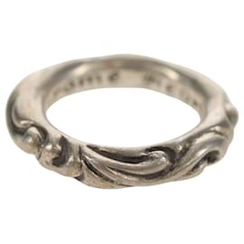 Chrome Hearts Scroll Band Ring Ag925 Silber #1 (JP Größe) Auth 152460M